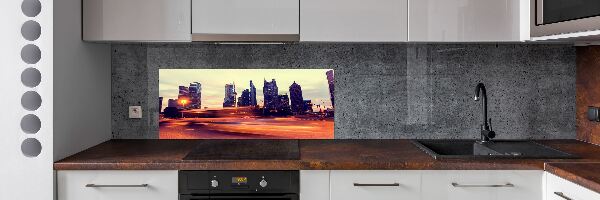 Spatscherm keuken Shanghai 's nachts
