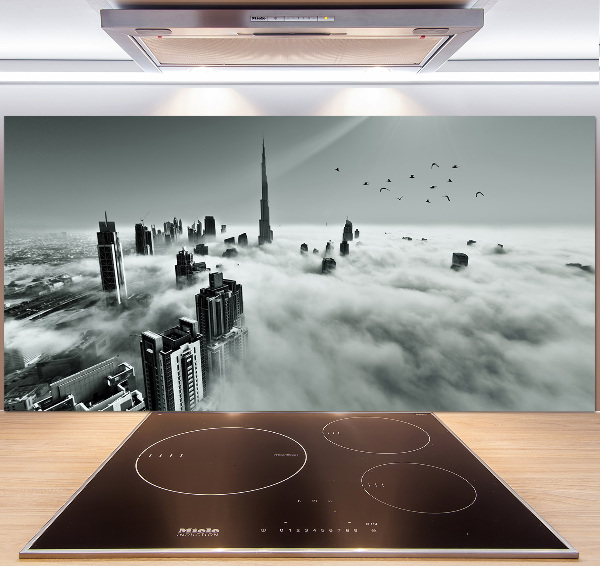 Spatplaat keuken Mist boven Dubai