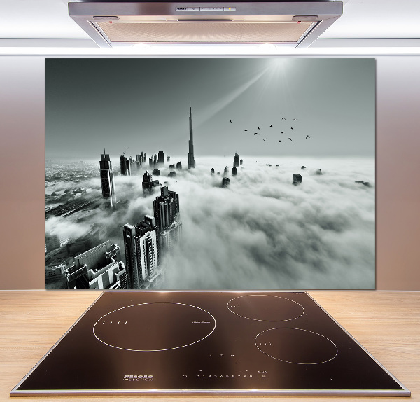 Spatplaat keuken Mist boven Dubai