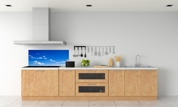 Glazen achterwand keuken Wolken aan de hemel