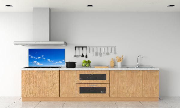 Glazen achterwand keuken Wolken aan de hemel