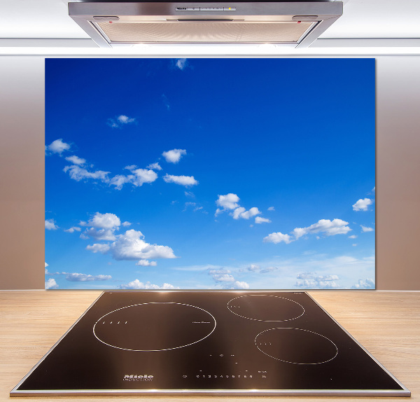 Glazen achterwand keuken Wolken aan de hemel