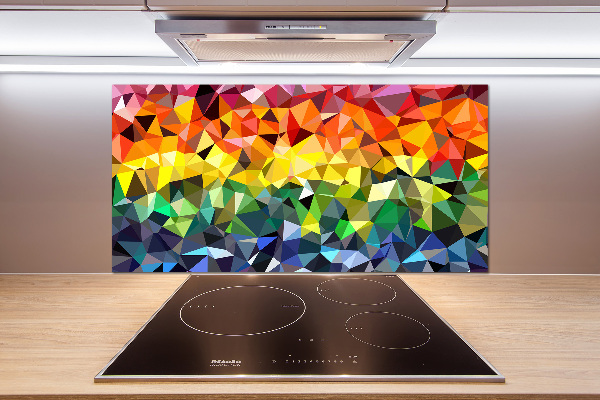 Spatscherm keuken Geometrische achtergrond