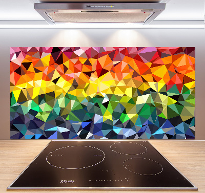 Spatscherm keuken Geometrische achtergrond