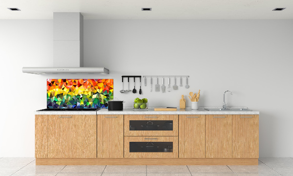 Spatscherm keuken Geometrische achtergrond
