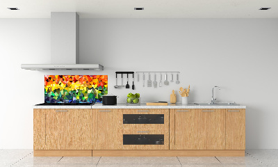 Spatscherm keuken Geometrische achtergrond