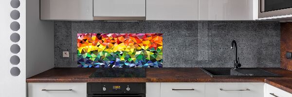 Spatscherm keuken Geometrische achtergrond