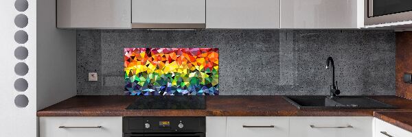 Spatscherm keuken Geometrische achtergrond