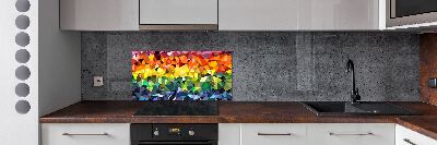Spatscherm keuken Geometrische achtergrond