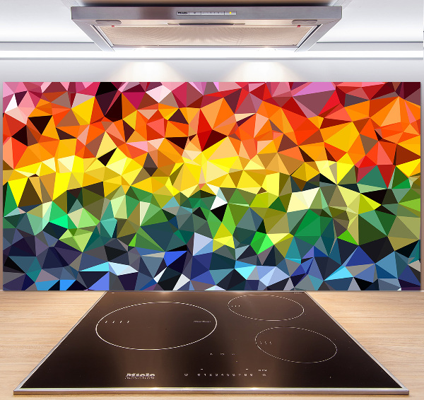 Spatscherm keuken Geometrische achtergrond