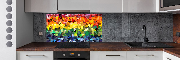Spatscherm keuken Geometrische achtergrond
