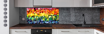 Spatscherm keuken Geometrische achtergrond
