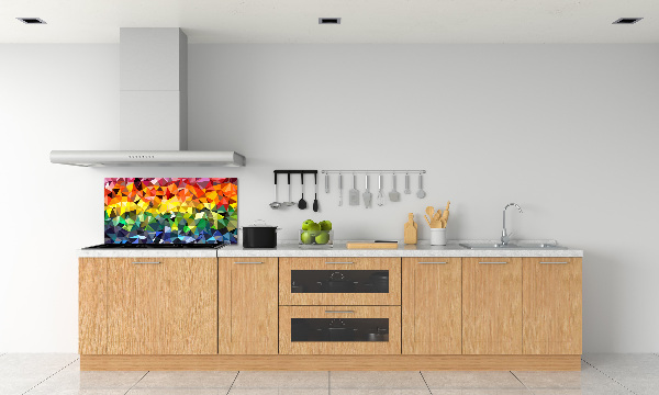 Spatscherm keuken Geometrische achtergrond