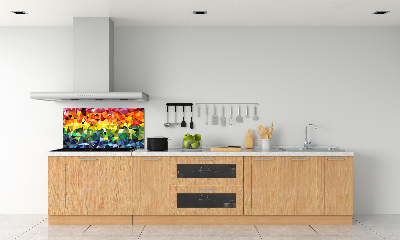 Spatscherm keuken Geometrische achtergrond