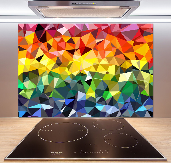 Spatscherm keuken Geometrische achtergrond