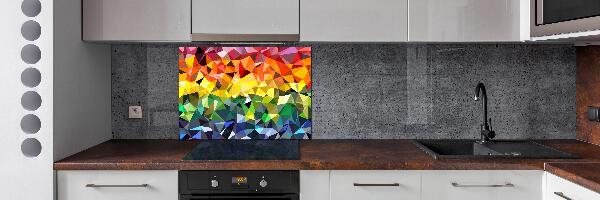 Spatscherm keuken Geometrische achtergrond
