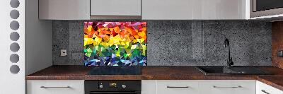 Spatscherm keuken Geometrische achtergrond