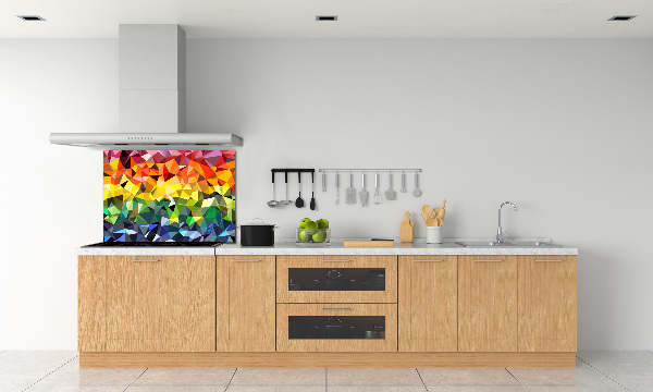 Spatscherm keuken Geometrische achtergrond