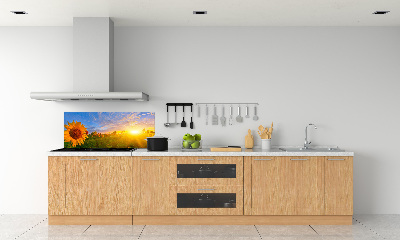 Spatplaat keuken Een veld met zonnebloemen