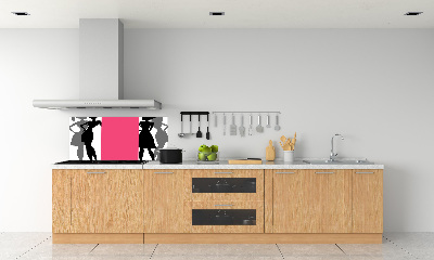 Glazen achterwand keuken Silhouetten van vrouwen