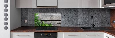 Keuken achterwand Houten kruidenachtergrond