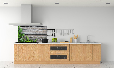 Keuken achterwand Houten kruidenachtergrond