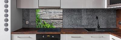 Keuken achterwand Houten kruidenachtergrond