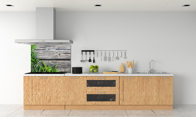 Keuken achterwand Houten kruidenachtergrond