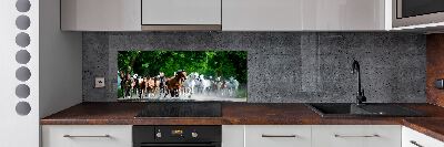 Spatplaat keuken Paarden in galop