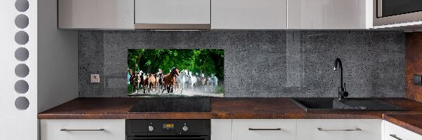 Spatplaat keuken Paarden in galop