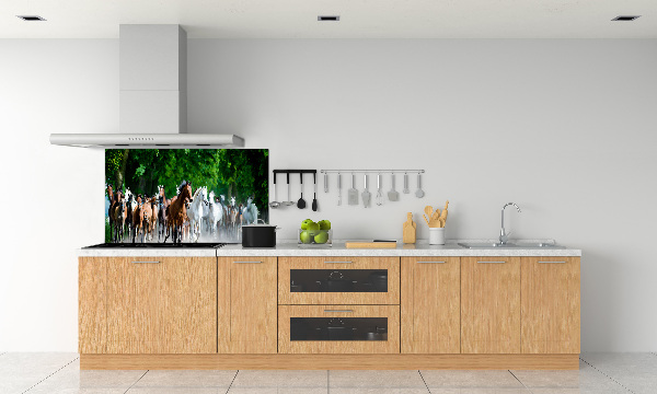Spatplaat keuken Paarden in galop