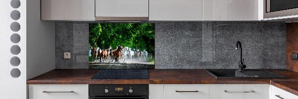 Spatplaat keuken Paarden in galop