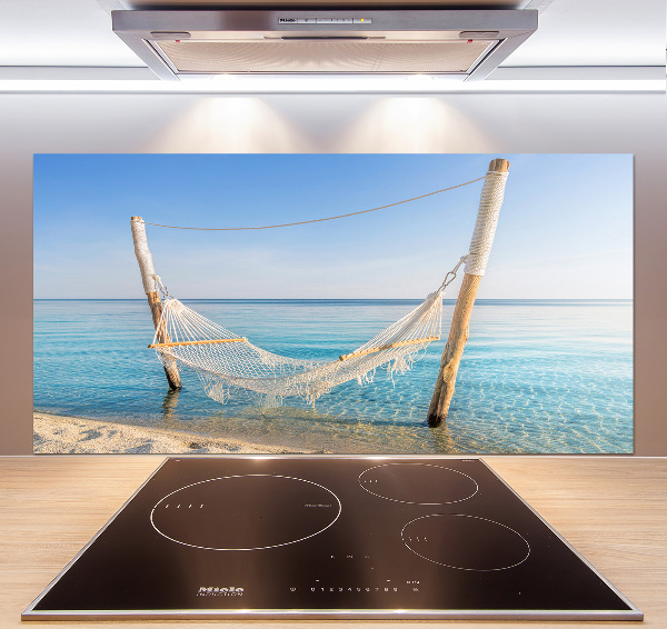 Achterwand keuken Hangmat aan zee