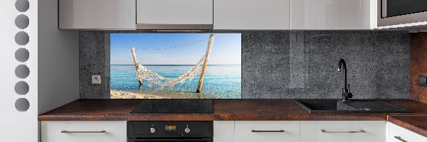 Achterwand keuken Hangmat aan zee