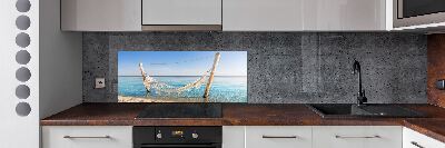 Achterwand keuken Hangmat aan zee