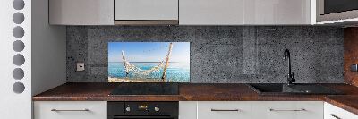 Achterwand keuken Hangmat aan zee