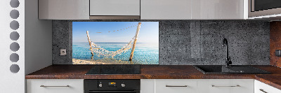 Achterwand keuken Hangmat aan zee