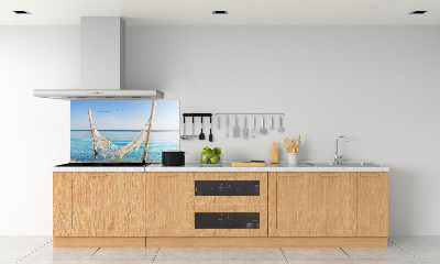 Achterwand keuken Hangmat aan zee