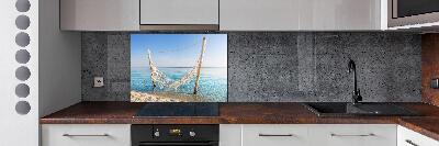 Achterwand keuken Hangmat aan zee
