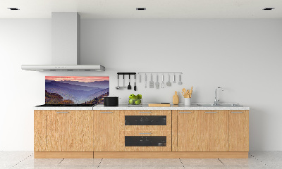 Keuken achterwand Zonsondergang boven de bergen