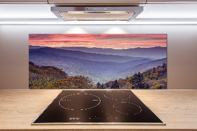 Keuken achterwand Zonsondergang boven de bergen