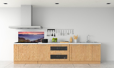Keuken achterwand Zonsondergang boven de bergen