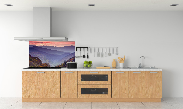 Keuken achterwand Zonsondergang boven de bergen