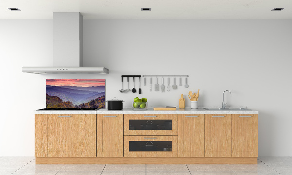 Keuken achterwand Zonsondergang boven de bergen