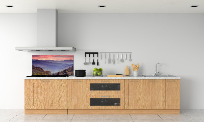 Keuken achterwand Zonsondergang boven de bergen