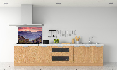 Keuken achterwand Zonsondergang boven de bergen