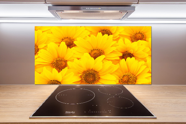 Achterwand keuken Zonnebloemen