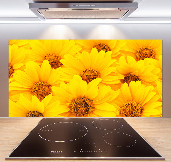Achterwand keuken Zonnebloemen