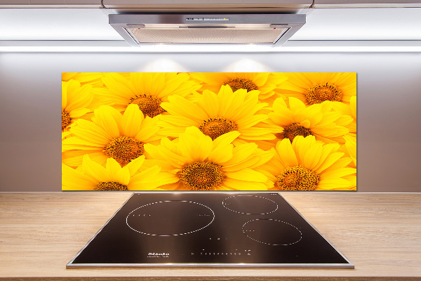 Achterwand keuken Zonnebloemen
