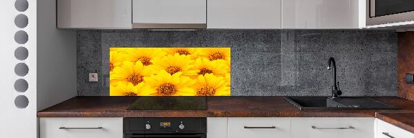 Achterwand keuken Zonnebloemen